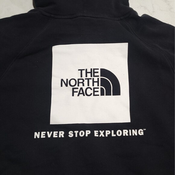 The North Face Tekno Logo Pullover Hoodie Woman's M Black Sweater NWOT - Picture 8 of 10